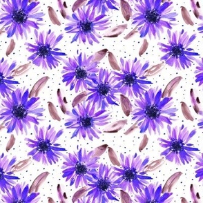 Amethyst mexican sunflowers - watercolor blooming florals pa059-3