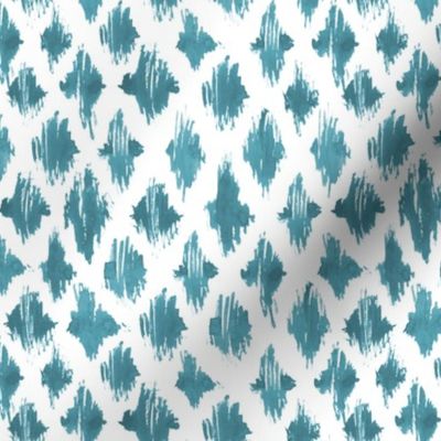 Teal watercolor abstract pattern - brush stroke painted design