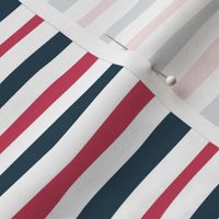 Tiny scale // Nautical stripes coordinate // white blue and red