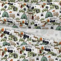 Camping,outdoors,travel,hiking pattern 