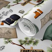 Camping,outdoors,travel,hiking pattern 