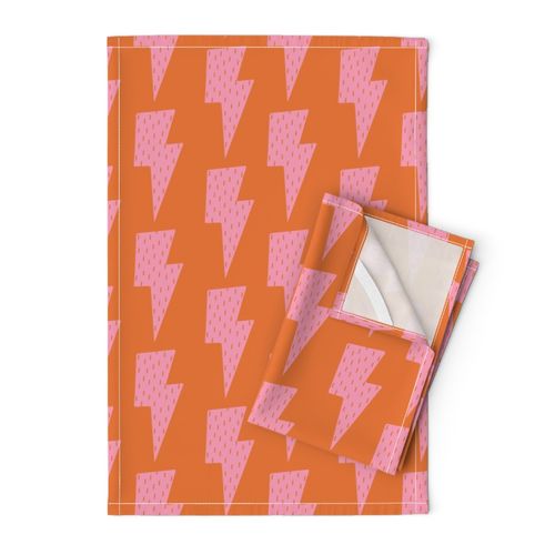 Raining Bolts | Bright Pink & Simply Orange