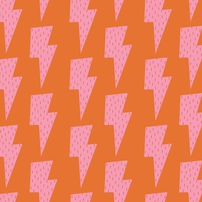 Raining Bolts | Bright Pink & Simply Orange