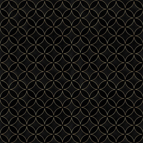Black velvet luxury overlapping circles pattern