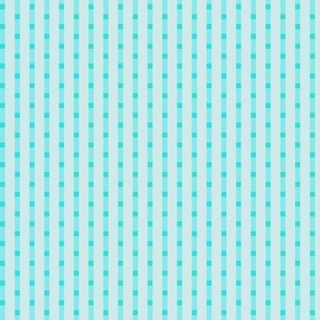 Puckered Seersucker-look Pin Stripes in Shades of Aqua Blue