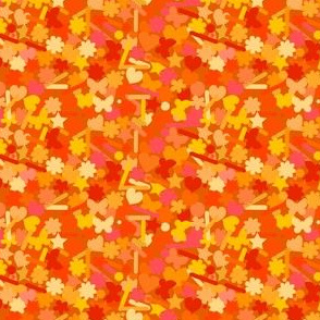 129 Ditsy Sprinkles orange