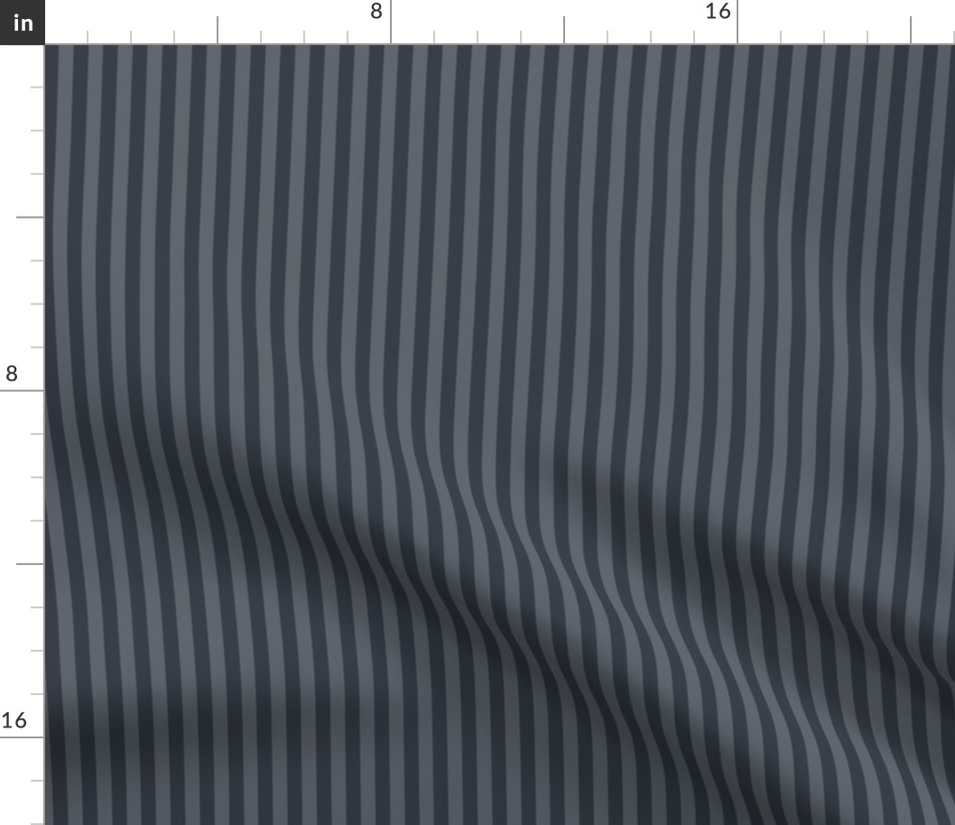 Slate Grey Bengal Stripe Pattern Vertical in Charcoal