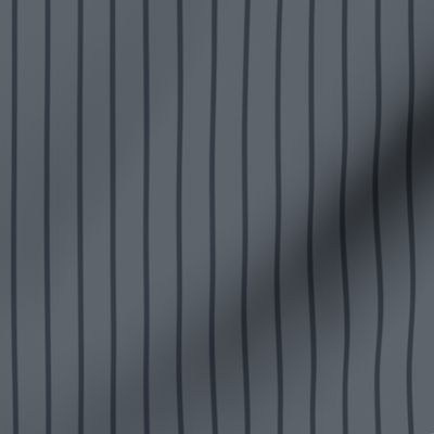 Slate Grey Pin Stripe Pattern Vertical in Charcoal