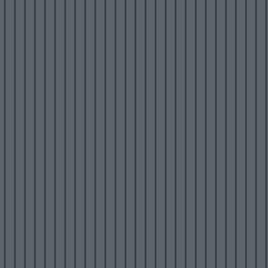 Small Slate Grey Pin Stripe Pattern Vertical in Charcoal