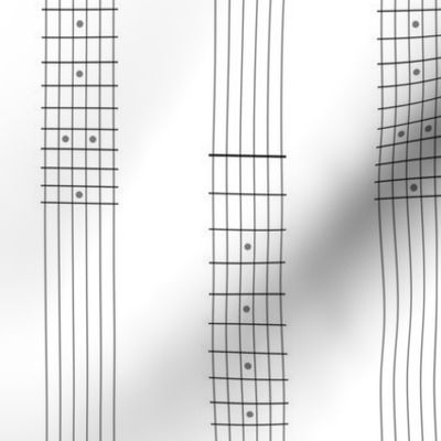guitar fretboard stripe - black and white
