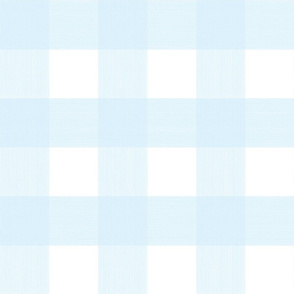 3" Buffalo Plaid in Baby Blue white