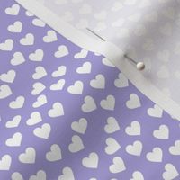 White hearts on lilac (mini)