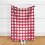 3" red white Buffalo Plaid