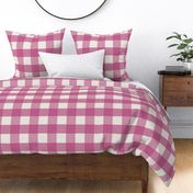 3" magenta cream Buffalo Plaid