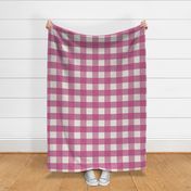 3" magenta cream Buffalo Plaid