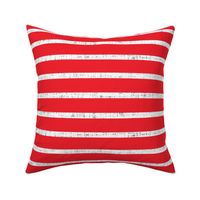 white linen + red stripes