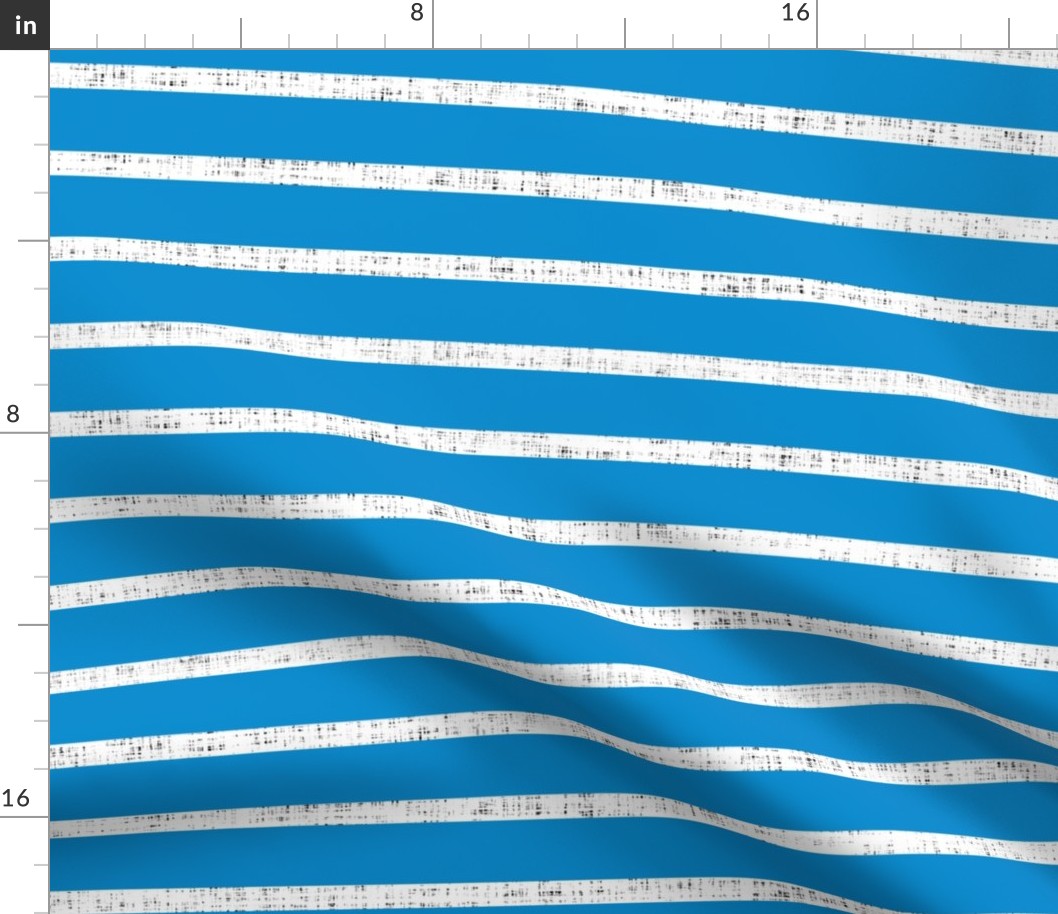 white linen + blue stripes