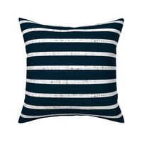 white linen + midnight blue stripes