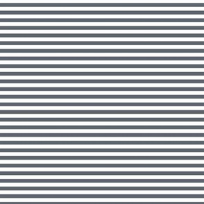 Small Slate Grey Bengal Stripe Pattern Horizontal in White