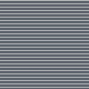 Small Slate Grey Pin Stripe Pattern Horizontal in White