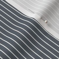 Small Slate Grey Pin Stripe Pattern Vertical in White