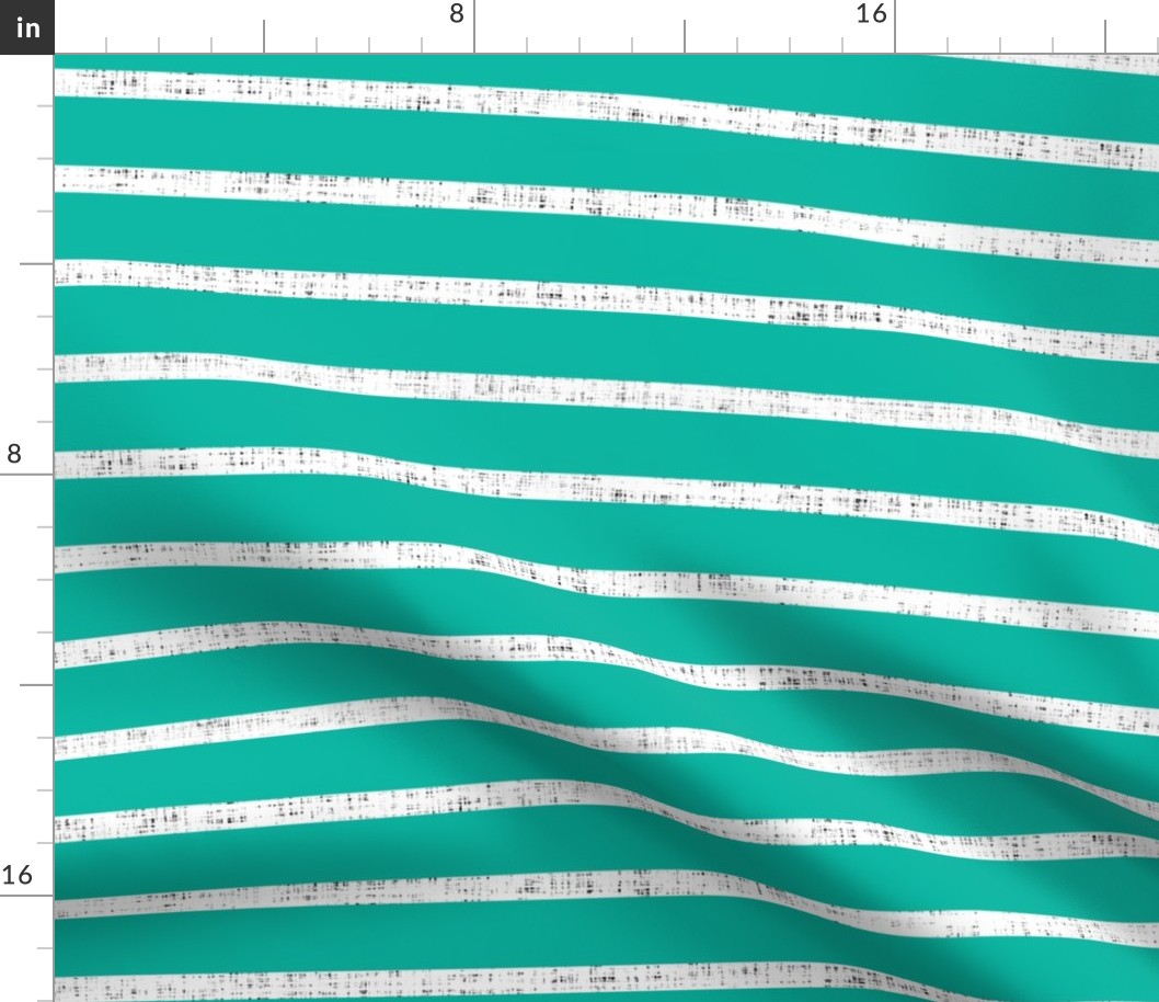 white linen + emerald stripes