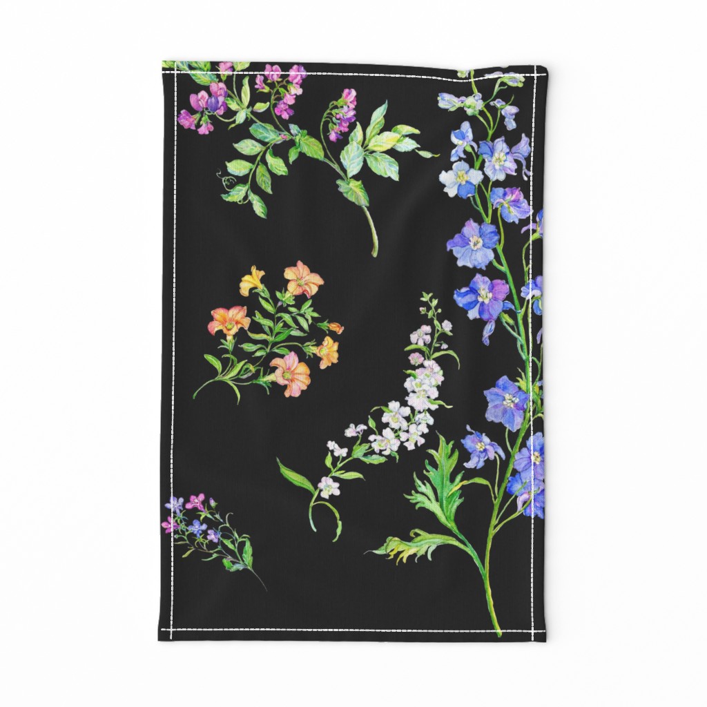 Summer Flowers-Black