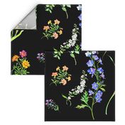 Summer Flowers-Black