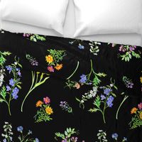 Summer Flowers-Black