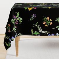 Summer Flowers-Black