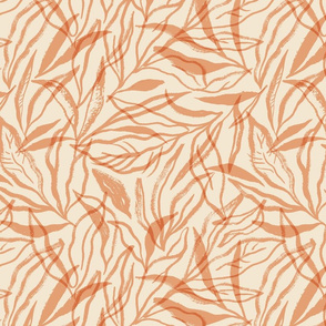 Dry Brush Leaves - Peach