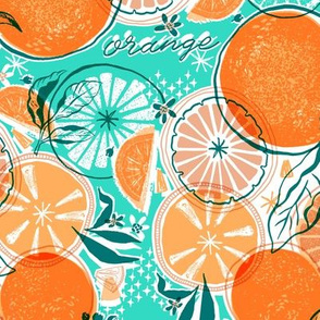 Orange Reverie - Turquoise