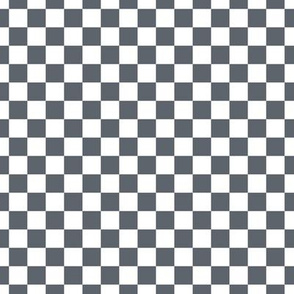 Checker Pattern - Slate Grey and White