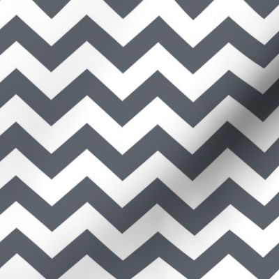 Chevron Pattern - Slate Grey and White