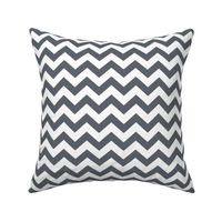 Chevron Pattern - Slate Grey and White