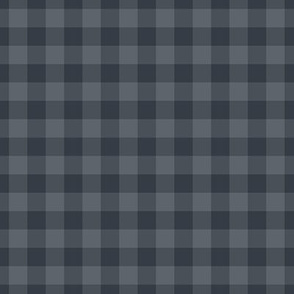 Gingham Pattern - Slate Grey and Charcoal