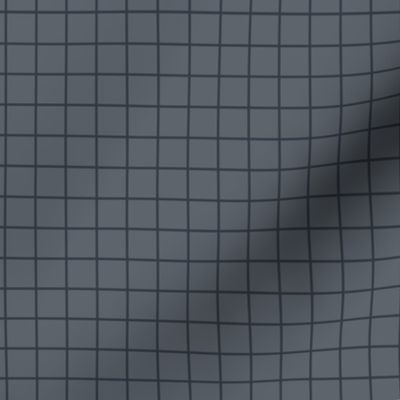 Grid Pattern - Slate Grey and Charcoal