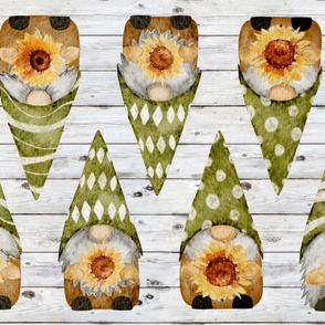 Cut and Sew Sunflower Gnomes - 1 yard minky