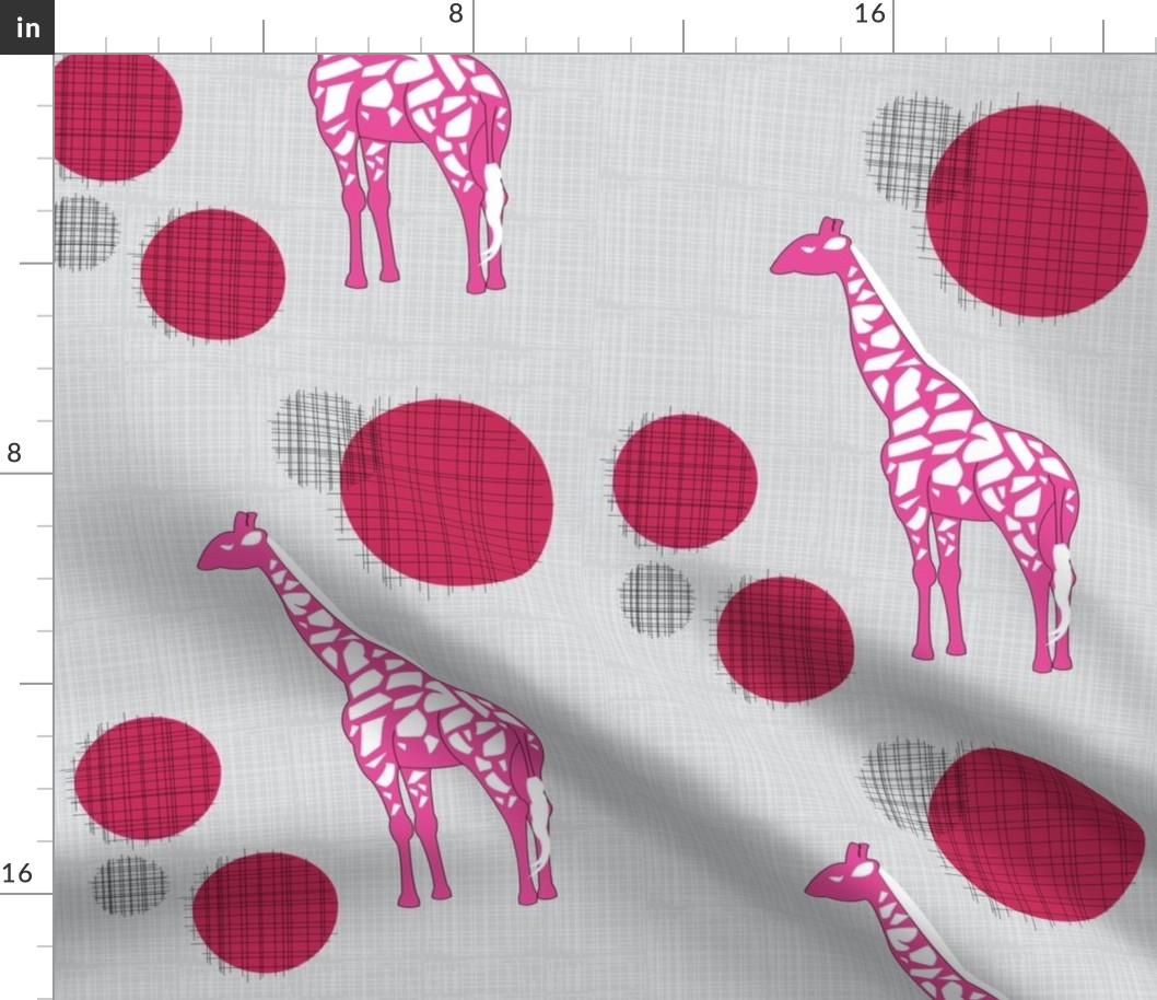 Giraffes In Pink