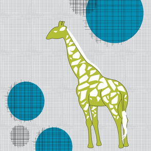 Giraffes in Green & Teal