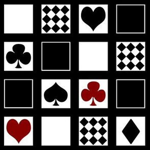 Red-black textiles for circus clothes, casinos, poker fans 