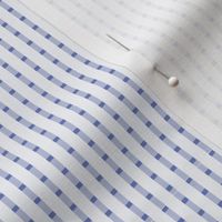 Patchwork Quilt Squares in Shades of Denim Blue Seersucker-look Stripes