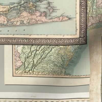 Vintage East Coast Maps - Large scale