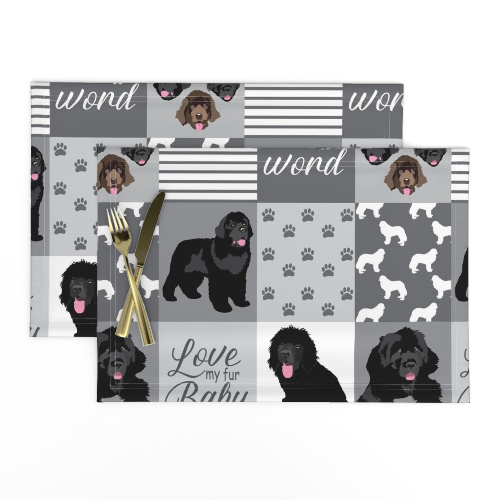 Newfoundland Dog Quilt blanket for dog lovers big black dog 