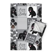 Newfoundland Dog Quilt blanket for dog lovers big black dog 