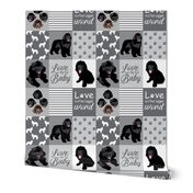 Newfoundland Dog Quilt blanket for dog lovers big black dog 