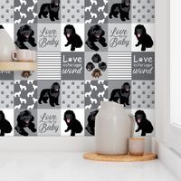 Newfoundland Dog Quilt blanket for dog lovers big black dog 