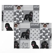 Newfoundland Dog Quilt blanket for dog lovers big black dog 