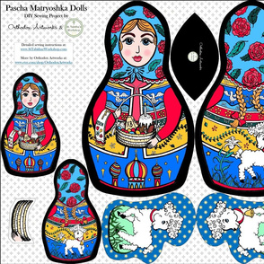 Pascha Matryoshka Dolls in Blue
