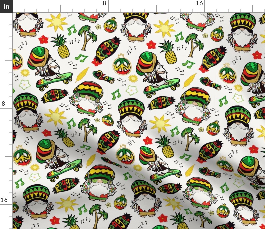 Reggae Rasta Gnome Jamaican - Small Print
